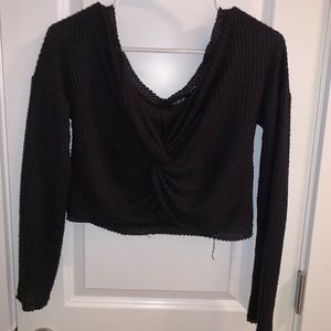 Twist front cozy top